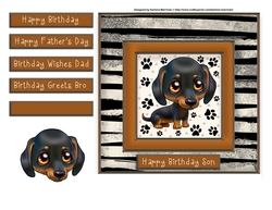 Cute Doberman Dog Card Topper