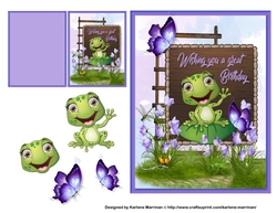 Birthday Frog Card Topper + Gift Card
