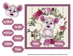 Manly Mouse Card Topper