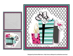 Happy Birthday Presents Card Topper & Gift Card 1