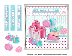 Happy Birthday Presents Card Topper 