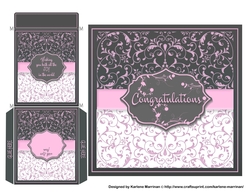 Elegant Wedding Card Topper & Wishing Well Money Envelope - Pink