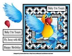 Poser Parrot Card Topper