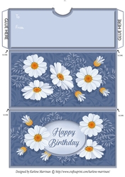 Daisy Blue Money/Voucher Wallet/Pocket/Envelope