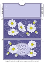 Daisy Purple Mothers Day Money/Voucher Wallet/Pocket/Envelope