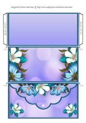 Floral Edge Voucher/Money Wallet/Pocket Envelope - Purple