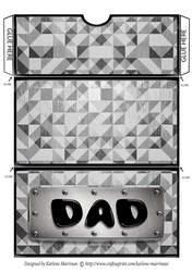 Male Metal Voucher/Money Wallet/Pocket Envelope - Dad