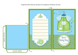 Baby Boy Outfit Voucher/Money Wallet/Pocket/Envelope