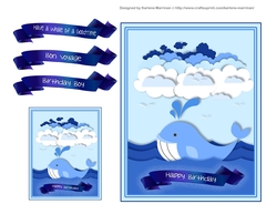 Blue Whale Card Topper & Gift Card