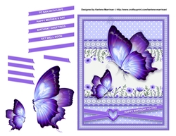 Butterflies are Purple Card Topper