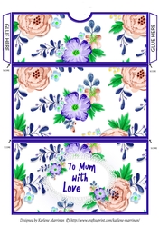 Spring Floral Gift Voucher/Money Wallet/Pocket - To Mum