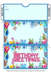 Floral Border Voucher/Money Wallet/Pocket/Envelope 