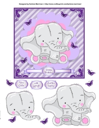 Elle Elephant Card Topper