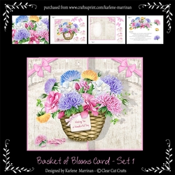 Beauty Bloom Basket 3D Card - Set 2