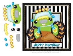 Monster Truck Green Giant Card Topper