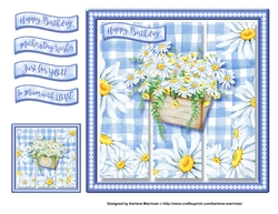 Gingham Daisies Card Topper and Gift Tag
