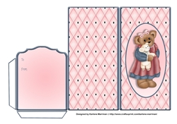 Cuddly Bear - Money/Gift/Voucher Envelope/Wallet/Pocket