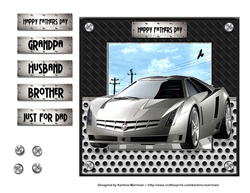 Car Series - Card Topper - Silver Fox