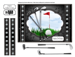 A Sunny Golf Day Male Card Topper