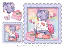 Sending Love Bear Card Topper and Gift Tag