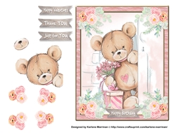 Hello Honey Im Home Bear Card Topper