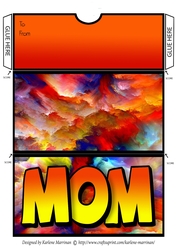 Clouds of Colour - For Mom Money/Gift/Voucher Wallet/Pocket//Envelope