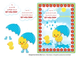 Get Well Soon Little Duckling Card topper