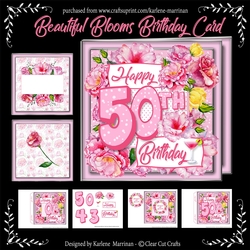 Beautiful Blooms Age Birthday Card