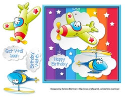 Flying high on the Clouds Card Topper