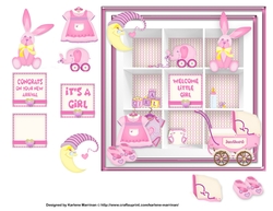 BabyGirls Room set to GO Card Topper