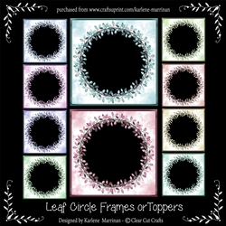Circle Leaf Wreath Frames, Toppers or Inserts