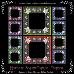 Blooms on Board Frames, Toppers or Inserts