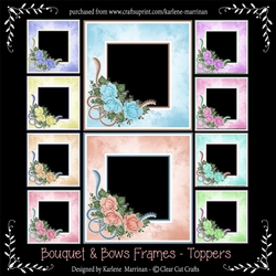 Bouquet & Bows Frames, Toppers or Inserts