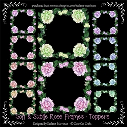 Soft Rose Frames, Toppers or Inserts