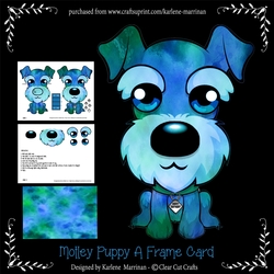 Motley the Puppy 3D A Frame Card