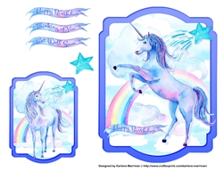 Blue Sky Unicorn Card Topper & Gift Card