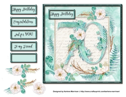 Floral Number Card Topper - 70th Birthday