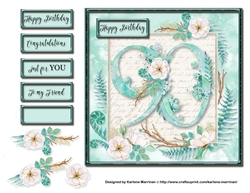 Floral Number Card Topper - 90th Birthday