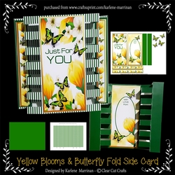 Yellow Floral Box Fold Card
