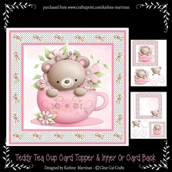 Teddy in a Tea Cup Card