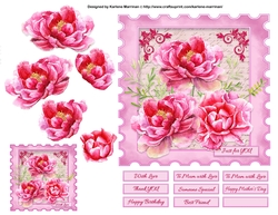 You better Love Pink Floral Card Topper & Gift Card Topper