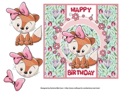 Foxy Girl Card Topper