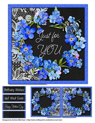 Blue on Black & Lace Card Topper