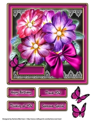 Big Blooms & Lace Card Topper