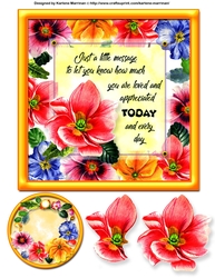 Bright Blooms Frame Card Topper