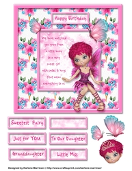 Fairy Friends Floral Card Topper - 2