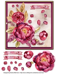 Royal Ruby & Floral Topper