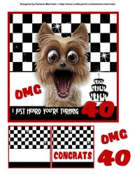 Its a Shock Birthday Card Topper - 40 Years Old