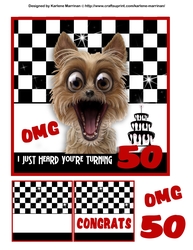 Its a Shock Birthday Card Topper - 50 Years Old