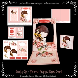 Forever Framed Easel Card - Just a Girl